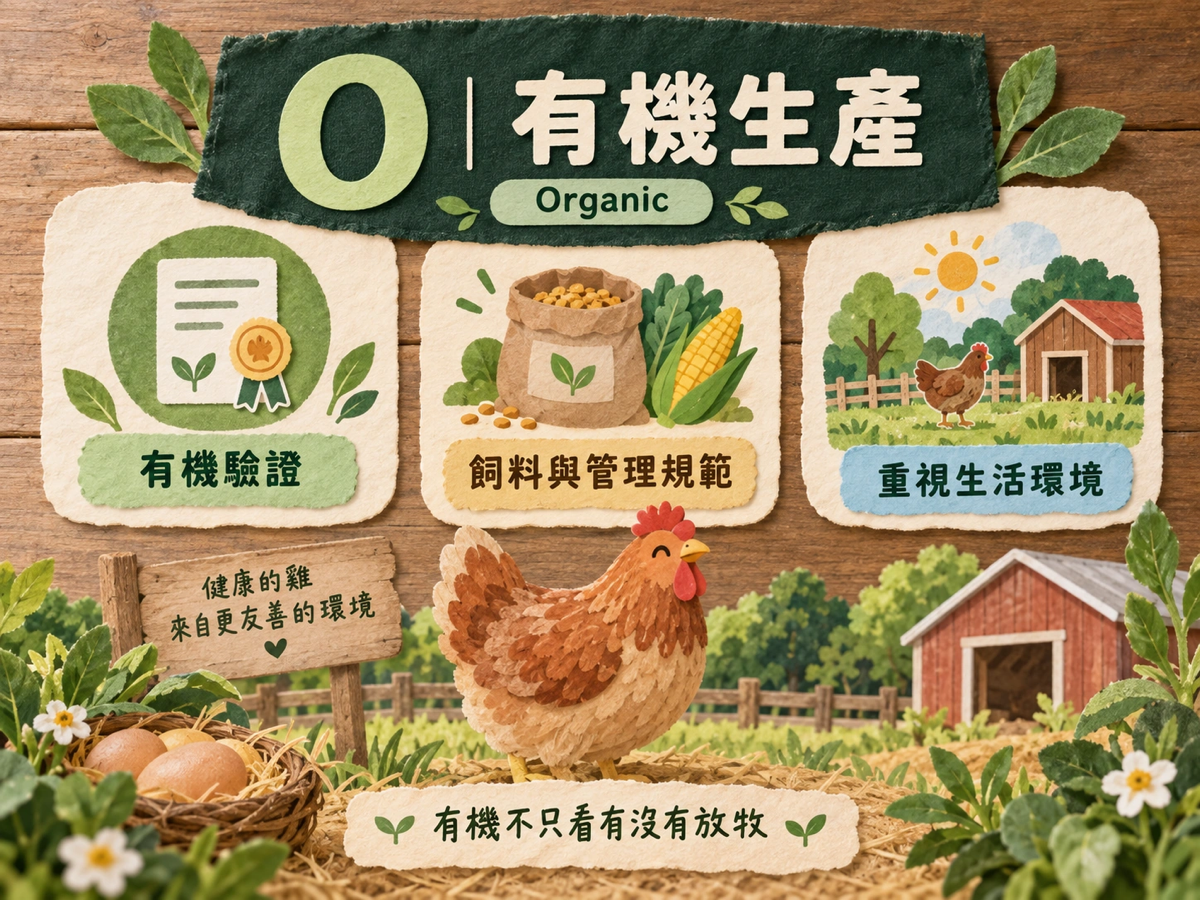 O 有機生產：有機驗證、飼料與管理規範